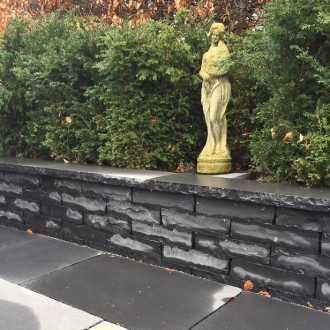 havemur black limestone havemur med topsten